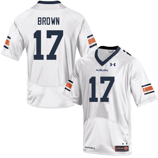 Auburn Tigers Men's Camden Brown #17 White Under Armour Stitched College 2022 NCAA Authentic Football Jersey ADS1374OD